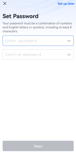 nhập mật khẩu cho tài khoản doanh nghiệp