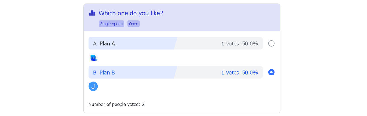 poll trong lark docs