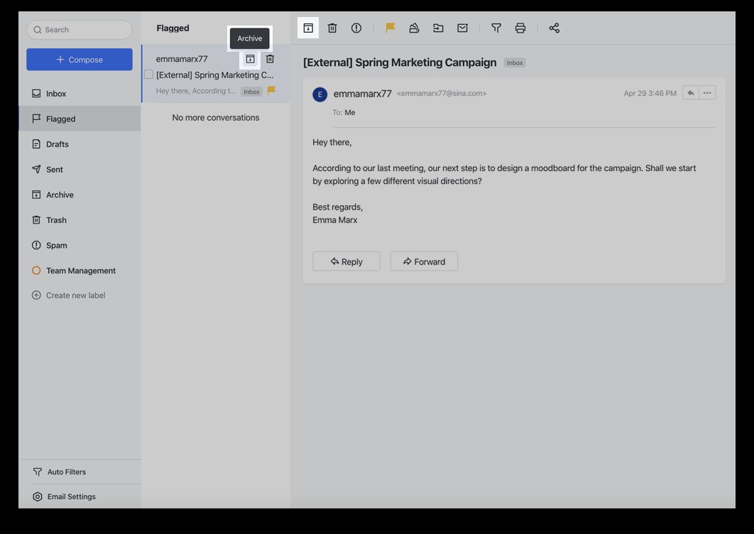 quản lý email với lark mail