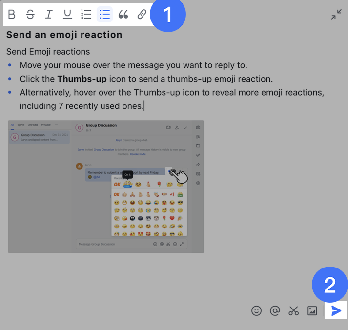 rich text lark messenger