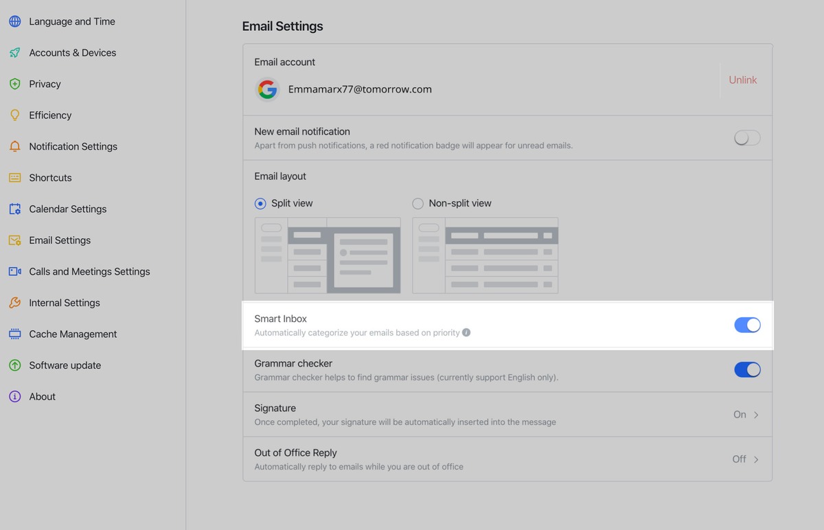 hòm thư thông minh lark mail