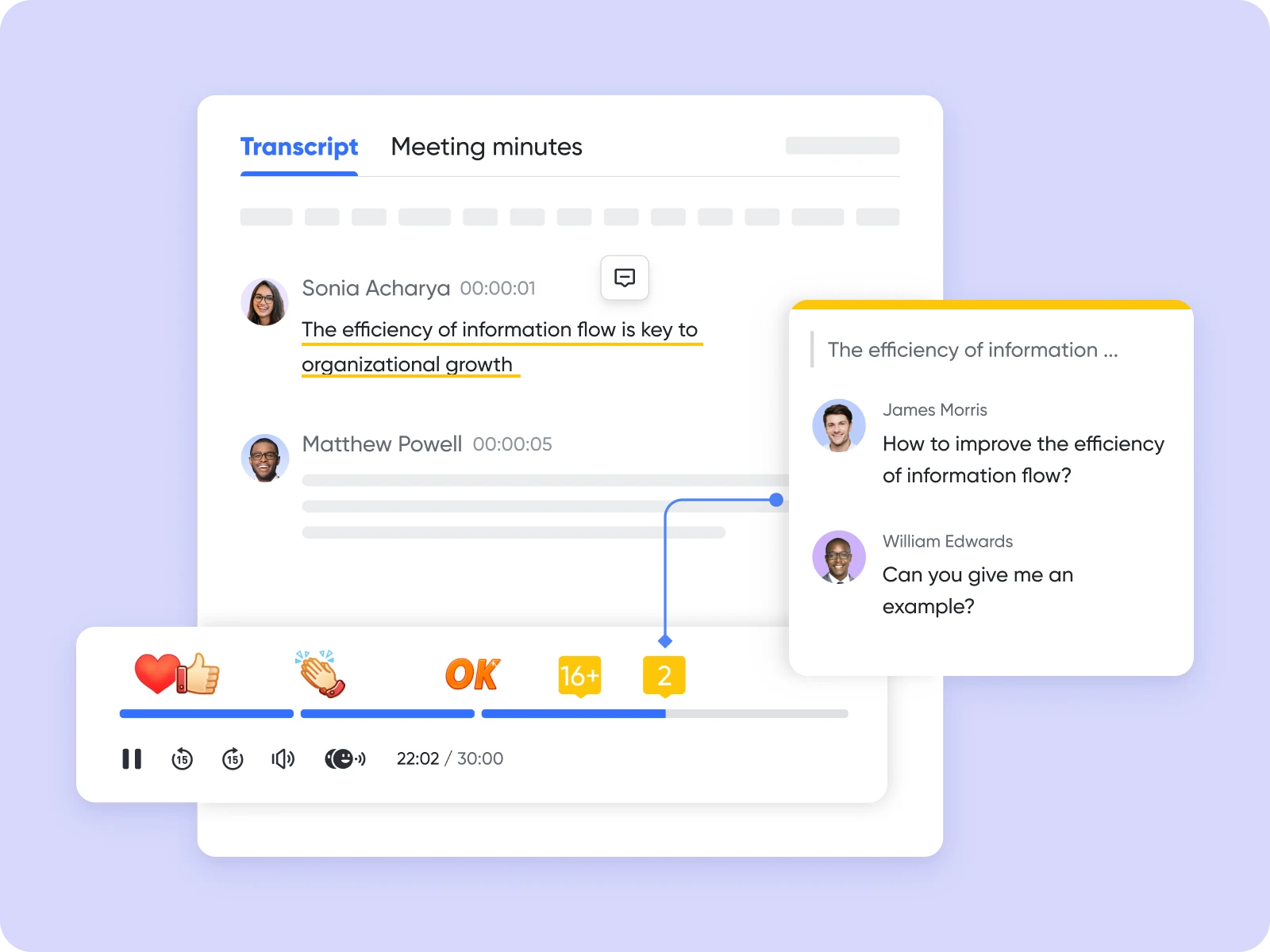 lark minutes giúp tương tác tối đa và gia tăng giao tiếp